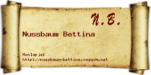 Nussbaum Bettina névjegykártya